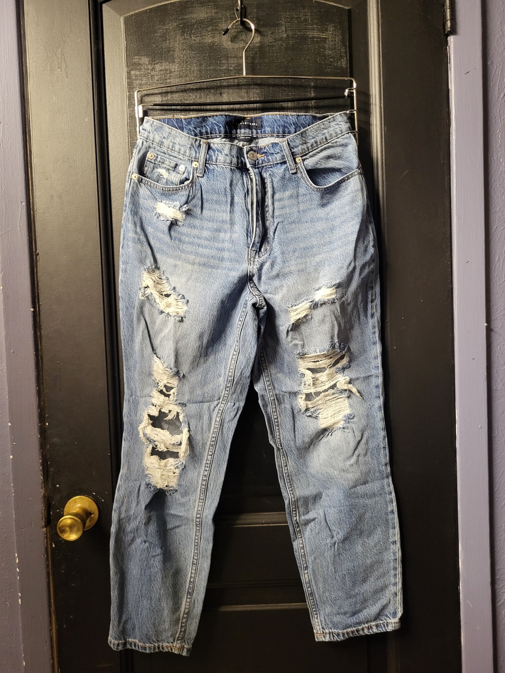 Aeropostale Light Blue High-Rise Distressed Women's Jeans